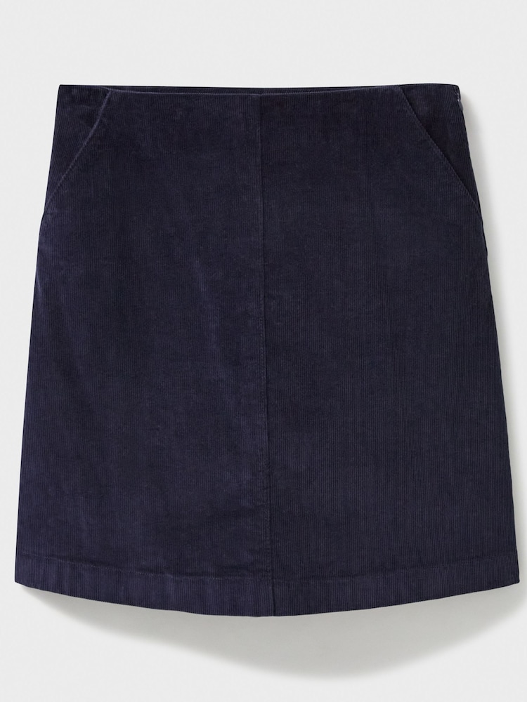 Crew Clothing Blue Corduroy Mini Skirt - Image 6 of 6