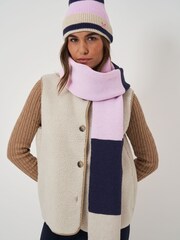 Crew Clothing Blue Colourblock Scarf - Image 1 of 2