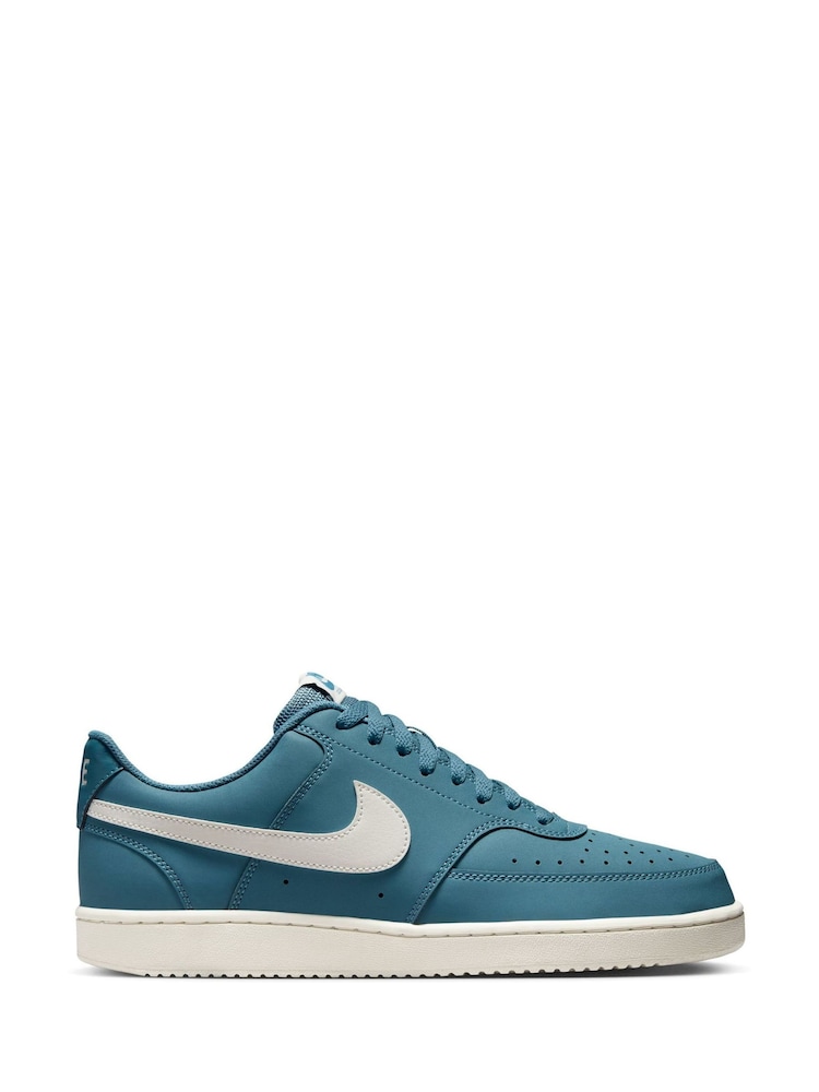 Nike Smokey Blue Court Vision Low Trainers - Image 1 of 8