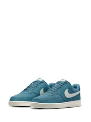 Nike Smokey Blue Court Vision Low Trainers - Image 3 of 8