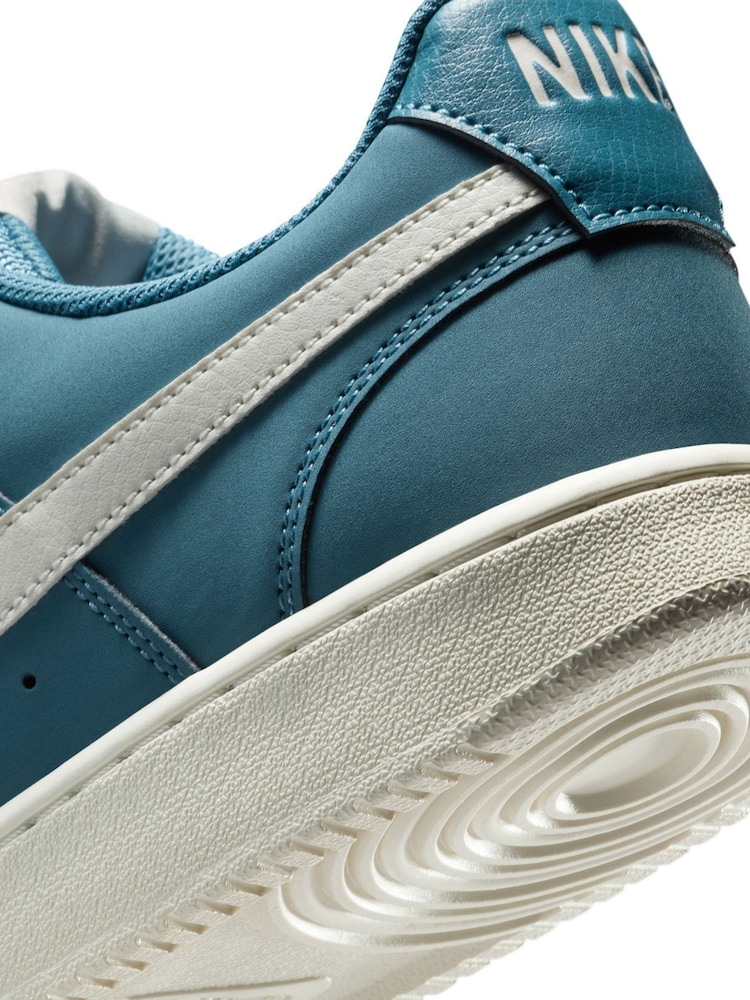 Nike Smokey Blue Court Vision Low Trainers - Image 8 of 8