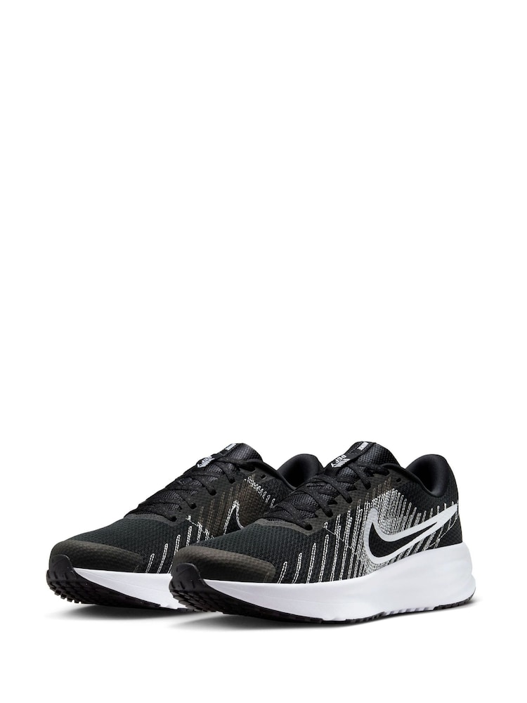 Nike Black/White Run Defy Road Running Trainers - Image 6 of 11