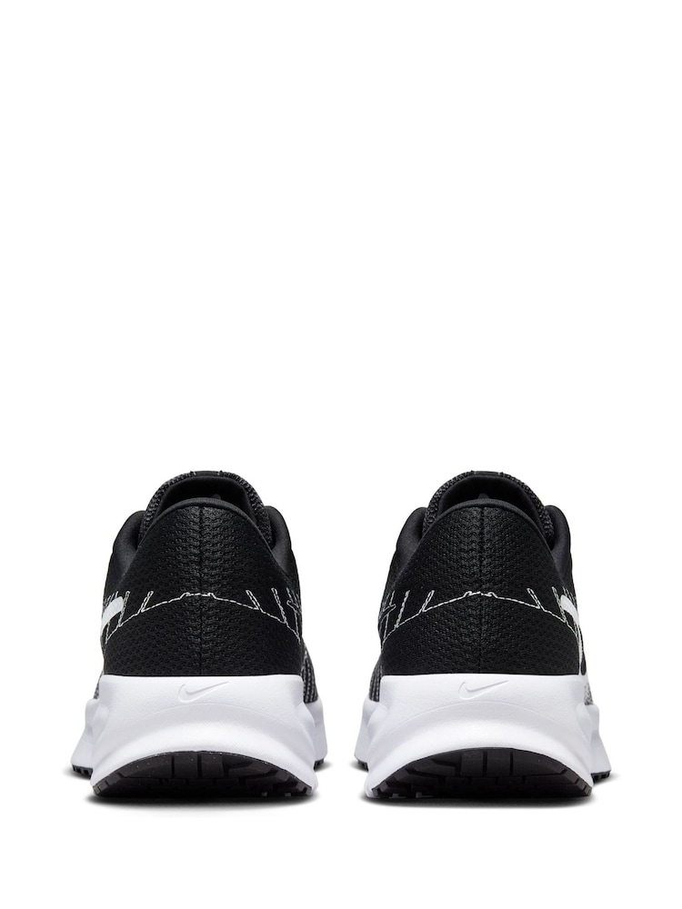 Nike Black/White Run Defy Road Running Trainers - Image 7 of 11
