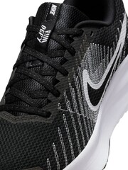 Nike Black/White Run Defy Road Running Trainers - Image 9 of 11