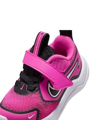 Nike Fuschia Pink/Black Infant Cosmic Running Trainers - Image 10 of 11