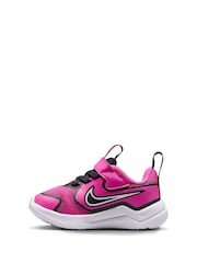 Nike Fuschia Pink/Black Infant Cosmic Running Trainers - Image 2 of 11