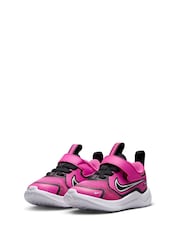 Nike Fuschia Pink/Black Infant Cosmic Running Trainers - Image 5 of 11
