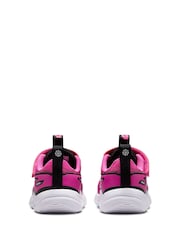 Nike Fuschia Pink/Black Infant Cosmic Running Trainers - Image 6 of 11