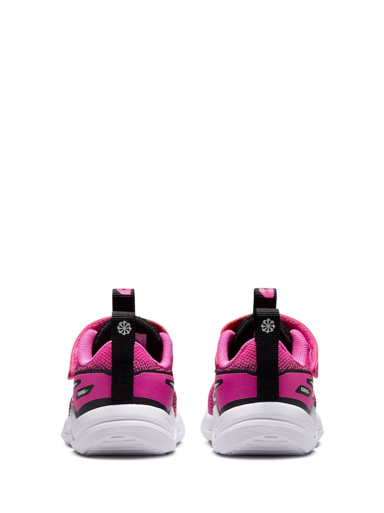 Nike Fuschia Pink/Black Infant Cosmic Running Trainers - Image 6 of 11