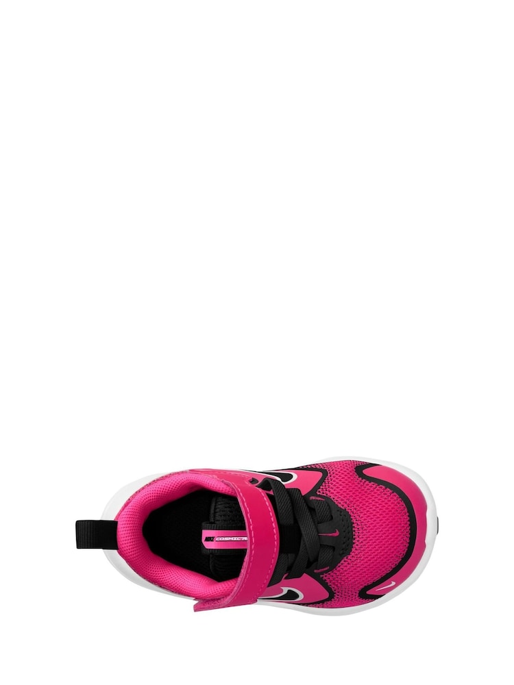 Nike Fuschia Pink/Black Infant Cosmic Running Trainers - Image 7 of 11
