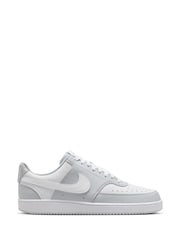 Nike Grey White Court Vision Low Trainers - Image 1 of 9