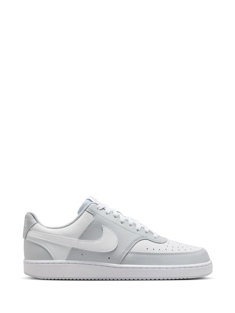 Nike Grey White Court Vision Low Trainers - Image 1 of 9