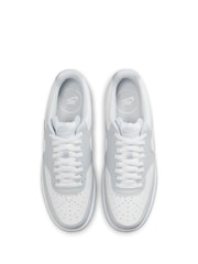 Nike Grey White Court Vision Low Trainers - Image 5 of 9