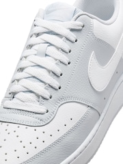 Nike Grey White Court Vision Low Trainers - Image 8 of 9