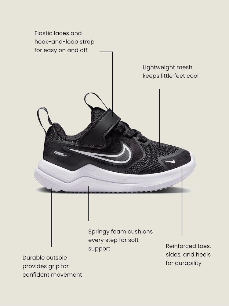 Nike White Volt Infant Cosmic Running Trainers - Image 11 of 11