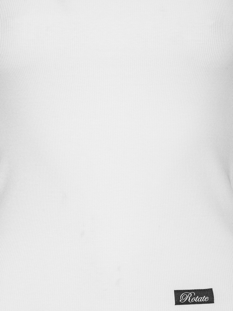 Rotate White Rib Tank Top - Image 9 of 9