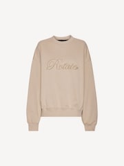 Rotate Cream Heavy Crewneck  Sweatshirt - Image 5 of 7