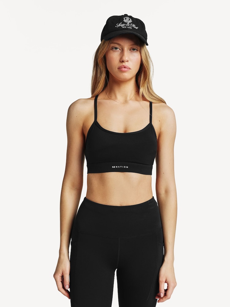 P.E Nation Black Signature Sports Bra - Image 1 of 12