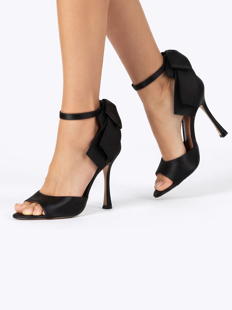 Steve Madden Black Bougie Bow Heeled Sandals - Image 1 of 5