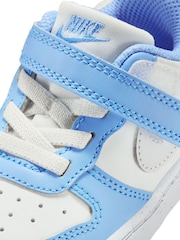 Nike White Blue Grey Infant Court Borough Low Recraft Trainers - Image 10 of 10