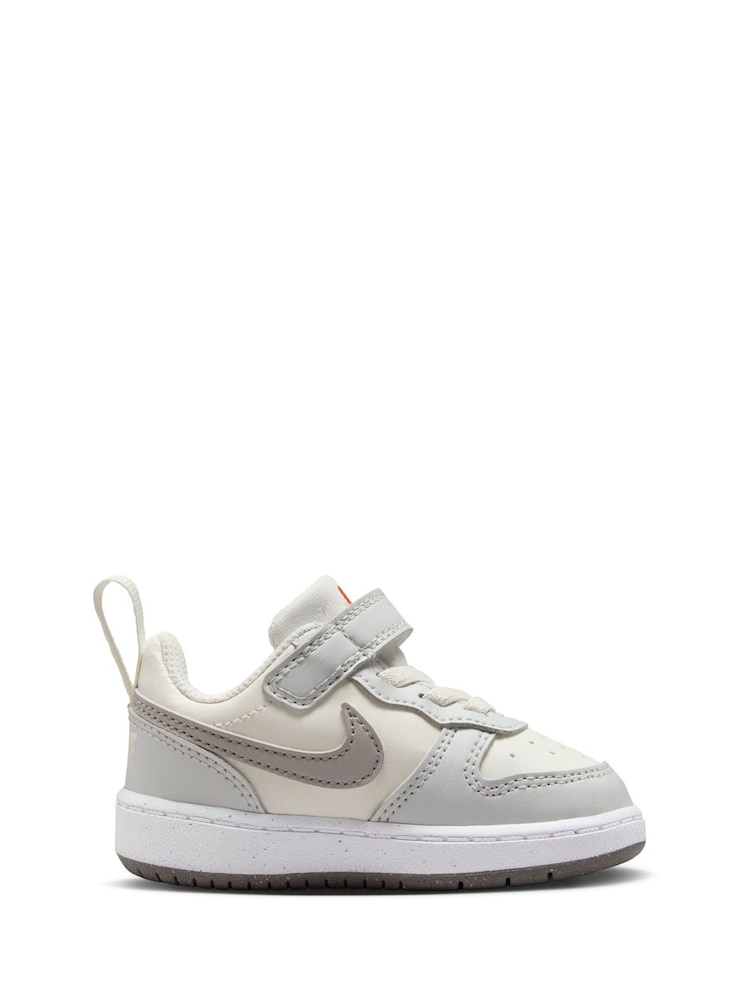 Nike Off White Grey Infant Court Borough Low Recraft Trainers - Image 1 of 10