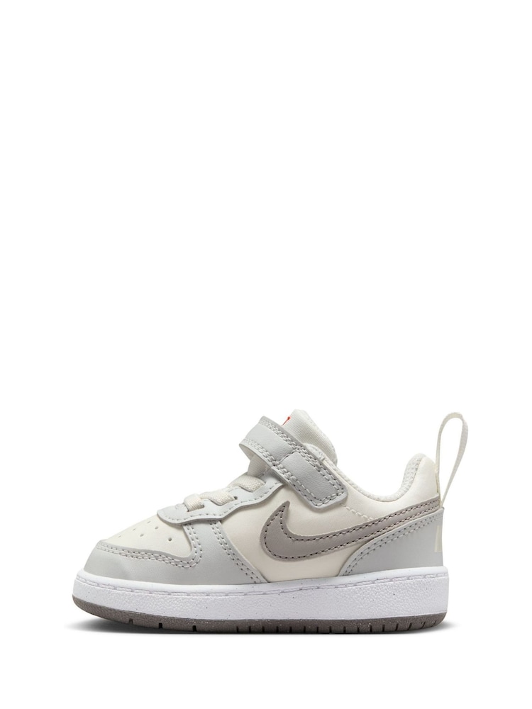 Nike Off White Grey Infant Court Borough Low Recraft Trainers - Image 2 of 10