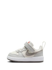 Nike Off White Grey Infant Court Borough Low Recraft Trainers - Image 4 of 10