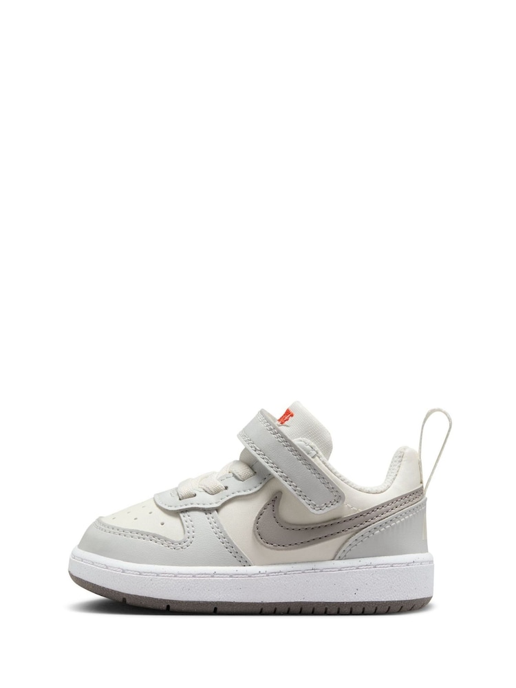 Gebroken wit grijs - Nike - Court Borough - Lage recraft-peutersneakers - Image 4 of 10