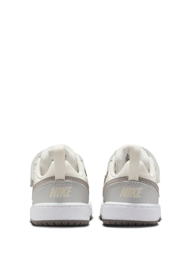 Gebroken wit grijs - Nike - Court Borough - Lage recraft-peutersneakers - Image 6 of 10