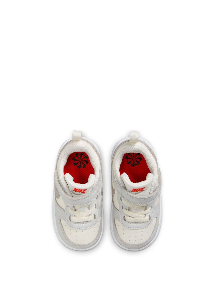 Gebroken wit grijs - Nike - Court Borough - Lage recraft-peutersneakers - Image 7 of 10