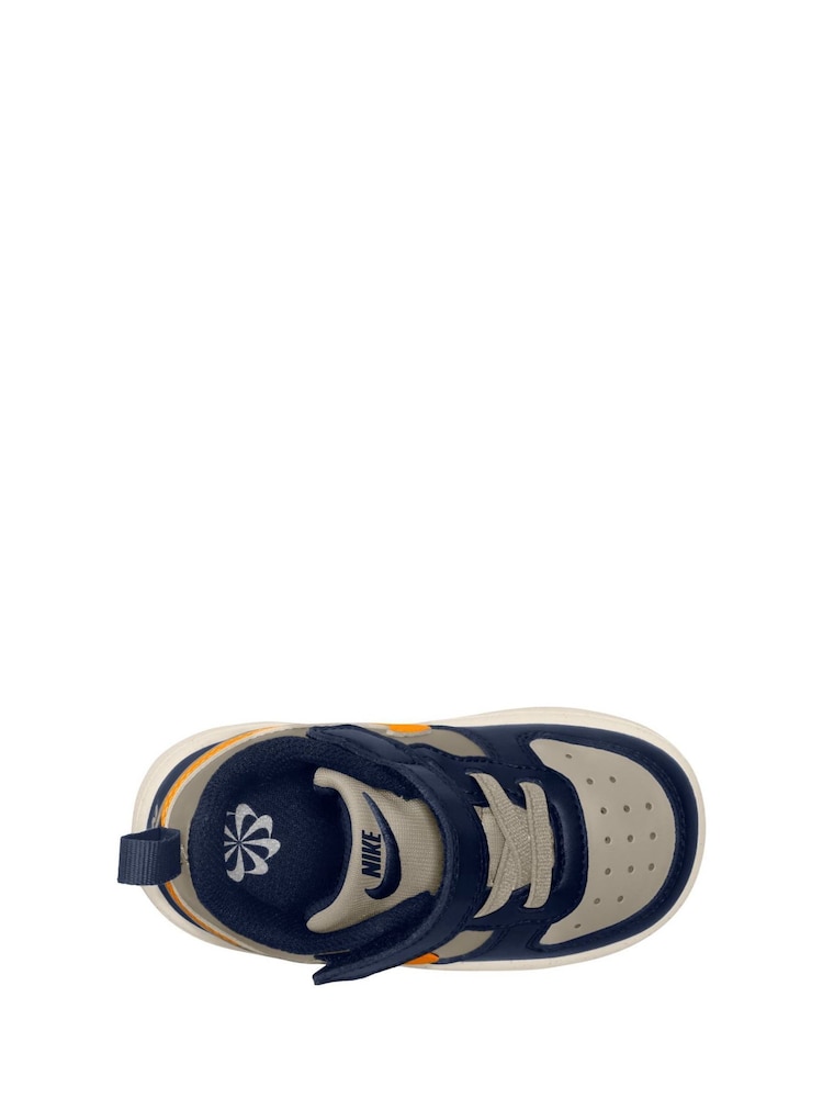 Navy Blue Natural Orange - Nike - Court Borough - Lage recraft-peutersneakers - Image 6 of 8