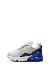 Nike Grey Hyper Blue Infant Air Max 270 Trainers - Image 2 of 7
