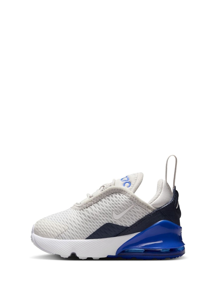 Nike Grey Hyper Blue Infant Air Max 270 Trainers - Image 2 of 7
