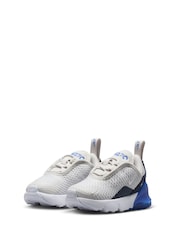Nike Grey Hyper Blue Infant Air Max 270 Trainers - Image 3 of 7