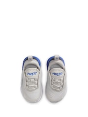 Nike Grey Hyper Blue Infant Air Max 270 Trainers - Image 5 of 7