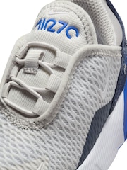 Nike Grey Hyper Blue Infant Air Max 270 Trainers - Image 7 of 7