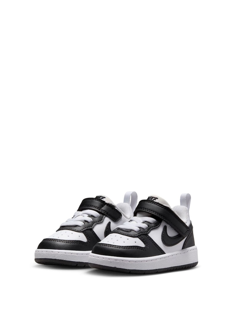 Nike Black/White Infant Court Borough Low Recraft Trainers - Image 3 of 9