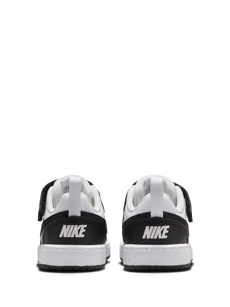 Nike Black/White Infant Court Borough Low Recraft Trainers - Image 4 of 9