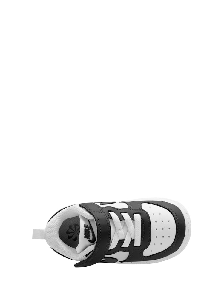 Nike Black/White Infant Court Borough Low Recraft Trainers - Image 6 of 9