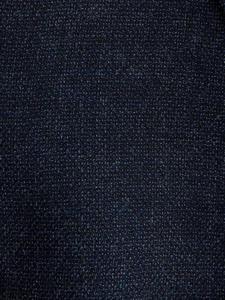 Bleu marine - Blazertexturé à double boutonnage coupe classique - Image 7 of 10