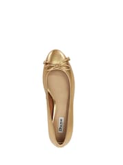 Dune London Gold Admirably Low Heel Shoes - Image 4 of 6