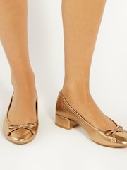 Dune London Gold Admirably Low Heel Shoes - Image 6 of 6
