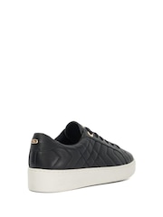 Dune London Black Egent Quilted Cupsole Trainers - Image 3 of 5