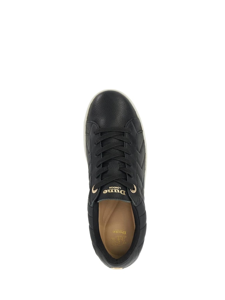 Dune London Black Egent Quilted Cupsole Trainers - Image 4 of 5