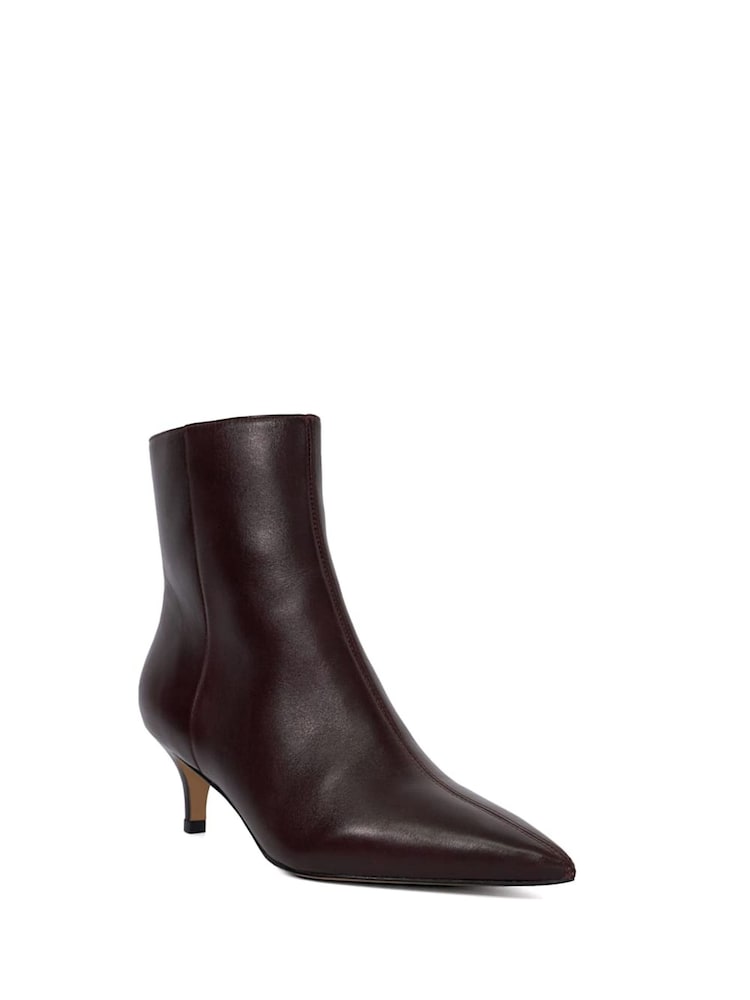 Dune London Black Chrome Offer Kitten Ankle Boots - Image 1 of 5