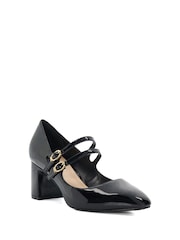 Dune London Black Approval Double Strap Mary Jane Shoes - Image 1 of 5