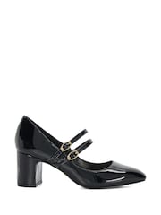 Dune London Black Approval Double Strap Mary Jane Shoes - Image 2 of 5
