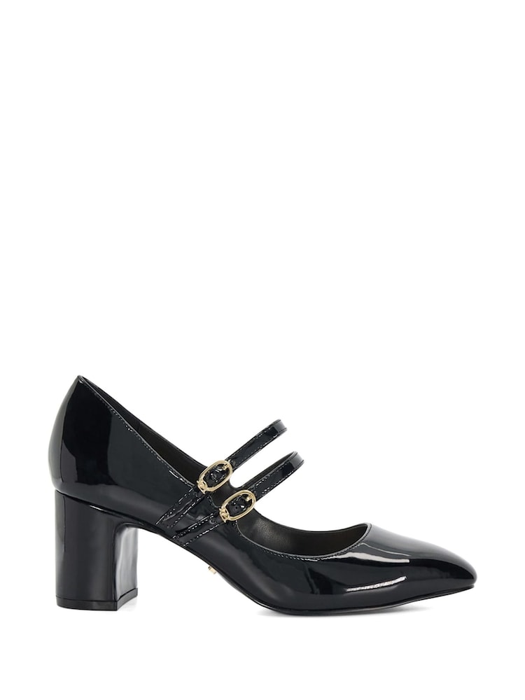 Dune London Black Approval Double Strap Mary Jane Shoes - Image 2 of 5