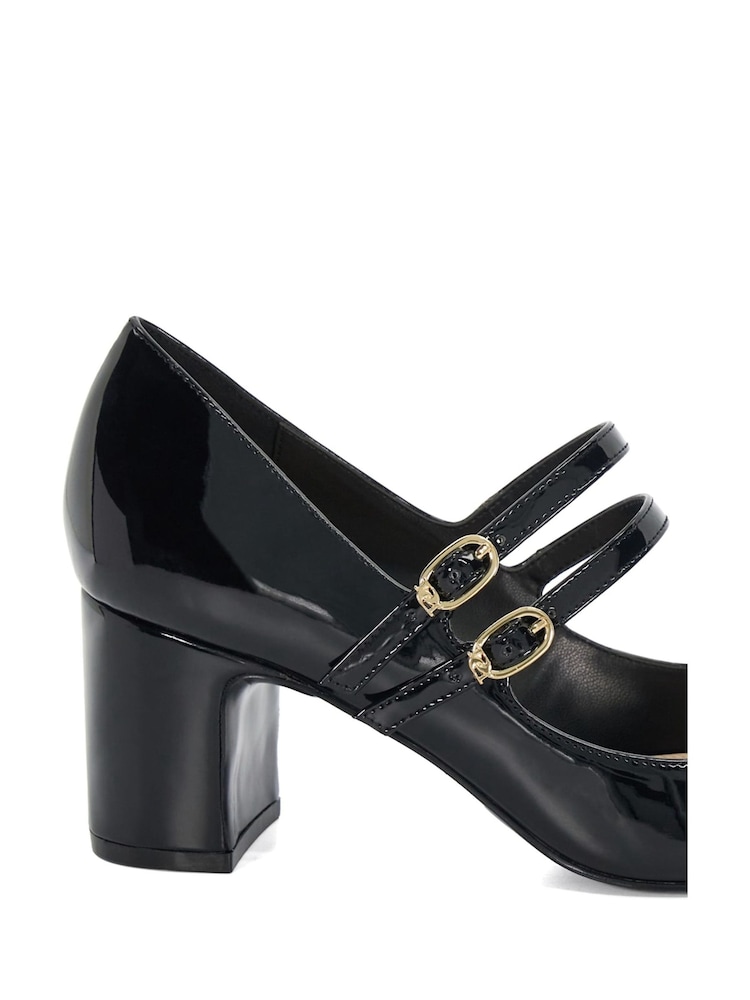Dune London Black Approval Double Strap Mary Jane Shoes - Image 5 of 5