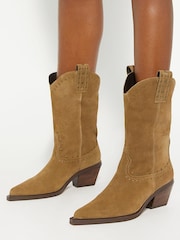 Creme - Dune London – Podeo – Westernstiefel mit Nietenbesatz - Bild 1 von 6